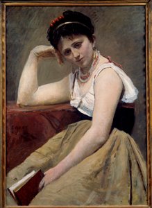 Lettura interrotta da Jean Baptiste Camille Corot