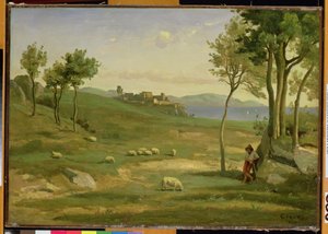 Paesaggio italiano, 1838 da Jean Baptiste Camille Corot
