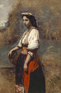 Donna italiana al pozzo da Jean Baptiste Camille Corot