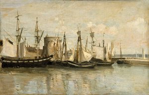 La Rochelle. Entrata del porto di échouage da Jean Baptiste Camille Corot