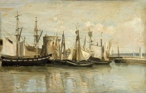 La Rochelle. Ingresso del porto da Jean Baptiste Camille Corot