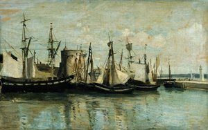 La Rochelle, ingresso al bacino di carenaggio da Jean Baptiste Camille Corot