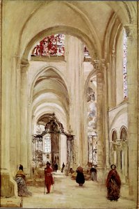 La cattedrale di Sens. Dipinto di Jean Baptiste Camille Corot. 1874. Parigi, Museo del Louvre da Jean Baptiste Camille Corot