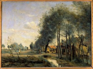 La strada di Sin le Noble, vicino a Douai da Jean Baptiste Camille Corot
