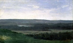 Paesaggio con montagne lontane, c.1840-45 da Jean Baptiste Camille Corot
