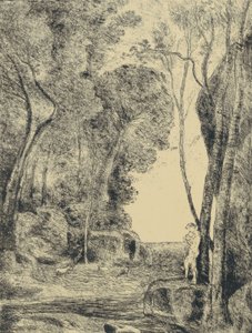 Il Piccolo Pastore, 1° pannello da Jean Baptiste Camille Corot