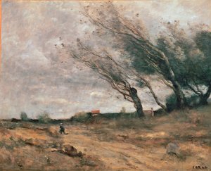 Le coup de vent da Jean Baptiste Camille Corot