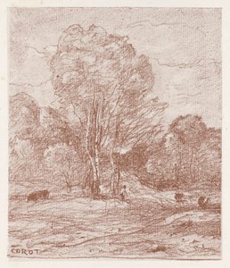 Le dormoir des vaches da Jean Baptiste Camille Corot
