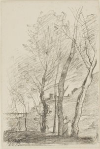 Lettura sotto gli alberi da Jean Baptiste Camille Corot
