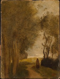 Strada a Lisiere de Bois, c.1860-65 da Jean Baptiste Camille Corot
