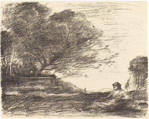Saffo, 1871 da Jean Baptiste Camille Corot