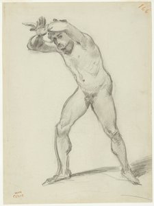 Nudo maschile in piedi da Jean Baptiste Camille Corot