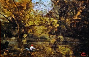 Il pescatore da Jean Baptiste Camille Corot
