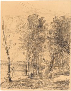 Il campanile di St. Nicolas-Lez-Arras da Jean Baptiste Camille Corot