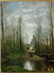 La Chiesa di Marissel ... da Jean Baptiste Camille Corot