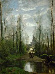La Chiesa di Marissel, vicino a Beauvais da Jean Baptiste Camille Corot