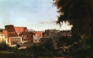Il Colosseo: Vista dai Giardini Farnese, Roma, 1826 da Jean Baptiste Camille Corot