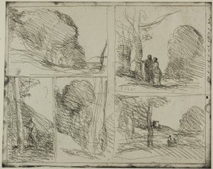 Il giardino di Pericle da Jean Baptiste Camille Corot