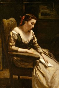 La Lettera, c.1865 da Jean Baptiste Camille Corot