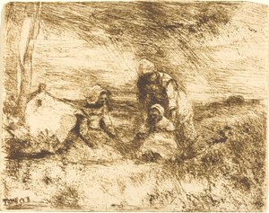 La Piccola Sorella, 1854 da Jean Baptiste Camille Corot