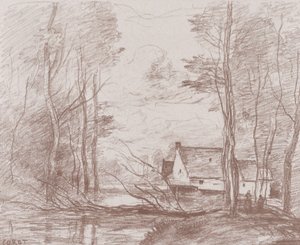 Il mulino a Cuincy, vicino a Douai da Jean Baptiste Camille Corot