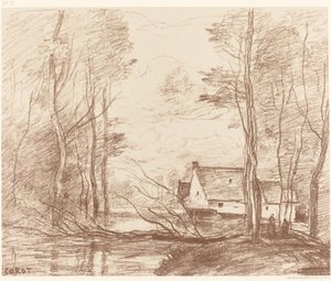 Il Mulino di Cuincy, vicino a Douai da Jean Baptiste Camille Corot