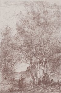 Il ritiro dei filosofi, 1871 da Jean Baptiste Camille Corot