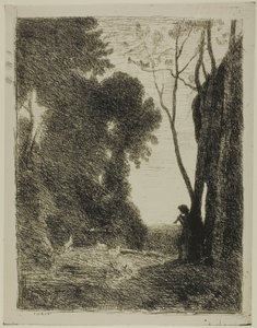 Il giovane pastore, seconda tavola da Jean Baptiste Camille Corot