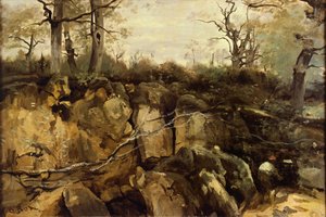 Il bordo della foresta di Fontainebleau da Jean Baptiste Camille Corot