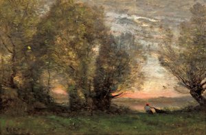 Il pescatore, effetto serale, ca. 1860-1870