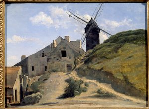 Il mulino della galette a Montmartre. Dipinto di Camille Corot (1796-1875)