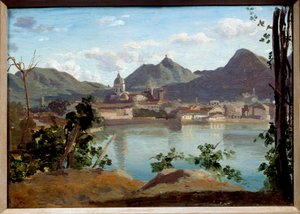 Vista del Lago e della Città di Como da Jean Baptiste Camille Corot