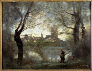 Veduta di Mantes (Mantes-la-Jolie, Yvelines) da Jean Baptiste Camille Corot
