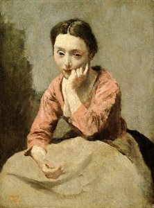 Donna in una camicetta rosa