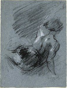 Vista posteriore della figura seduta, che solleva il braccio sinistro da Jean Baptiste Carpeaux