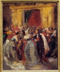 Costume da ballo al palazzo delle Tuileries: Napoleone III e la Contessa di Castiglione. Dipinto di Jean Baptiste Carpeaux da Jean Baptiste Carpeaux