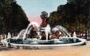 Parigi: vista della fontana delle quattro parti del mondo (quattro parti del mondo), o fontana dell