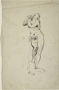 Donna in piedi con le mani giunte da Jean Baptiste Carpeaux