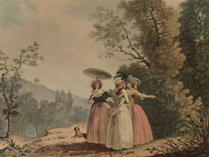 La Graces Parisiennes Au Bois De Vincennes da Jean Baptiste Chapuy