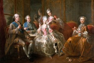 La tazza di cioccolata La famiglia Penthièvre da Jean Baptiste Charpentier
