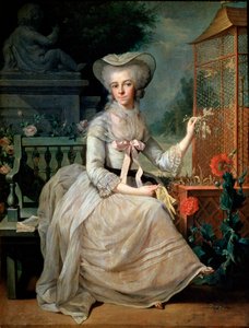Giovane donna a una gabbia da Jean Baptiste Charpentier the Elder