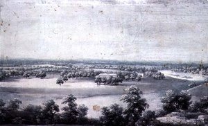 Vista dalla casa estiva da Jean Baptiste Claude Chatelain