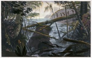 Indiani che attraversano il fiume Parahiba
