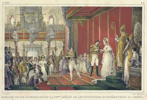 Il matrimonio di Amelie di Leuchtenberg da Jean Baptiste Debret