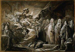 Il Prevosto dei Mercanti e gli Anziani della Città di Parigi; allegoria al Trattato di Parigi da Jean Baptiste Deshays
