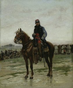 Un ufficiale a cavallo, 1877 da Jean Baptiste Edouard Detaille