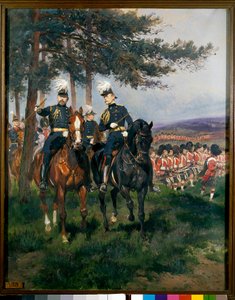Il Principe di Galles e il Duca Arturo di Connaught alle manovre di Aldershot da Jean Baptiste Edouard Detaille