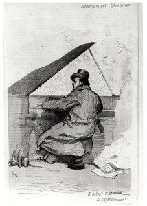 Alexis Emmanuel Chabrier al pianoforte, inciso da Florian da Jean Baptiste Edouard after Detaille