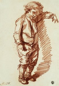 Un bambino in piedi da Jean Baptiste Greuze