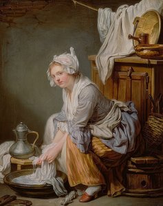 La lavandaia (La Blanchisseuse). 1761 da Jean Baptiste Greuze